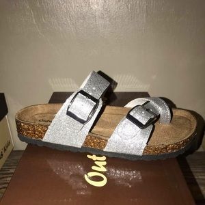 KidsOutwoods Silver Glitter-Birkenstock look alike